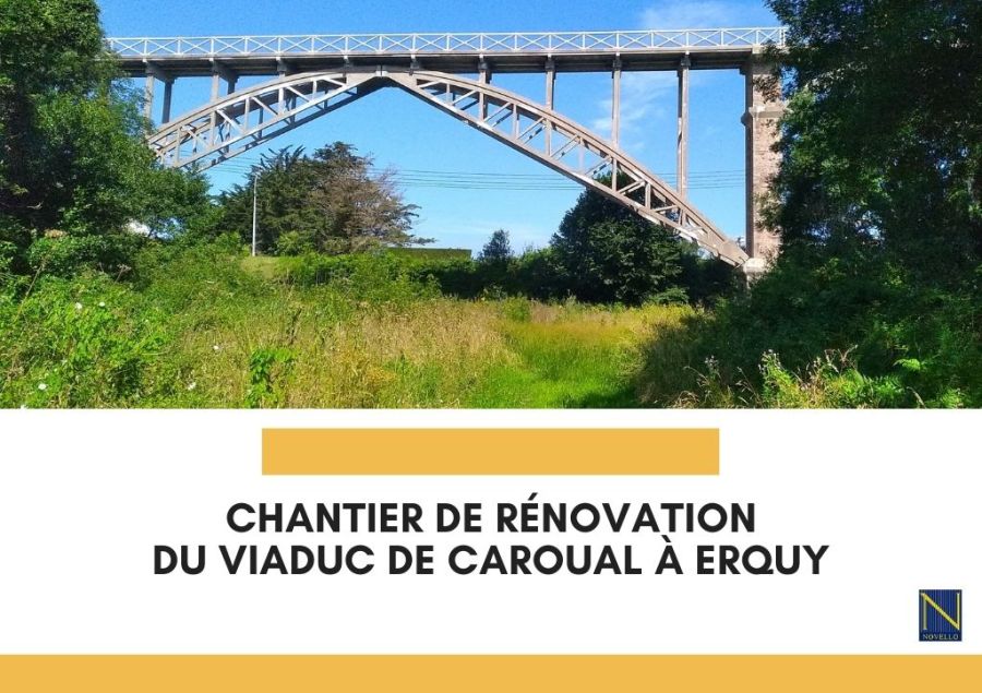 viaduc de Caroual à Erquy en fin de chantier